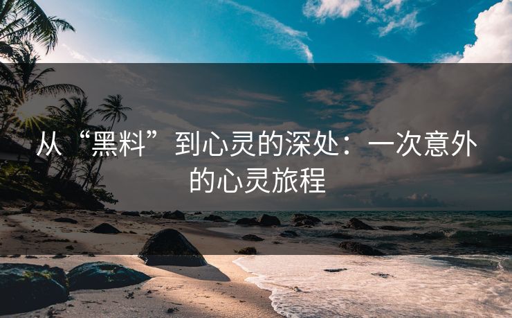从“黑料”到心灵的深处:一次意外的心灵旅程 从“黑料”到心灵的深处:一次意外的心灵旅程